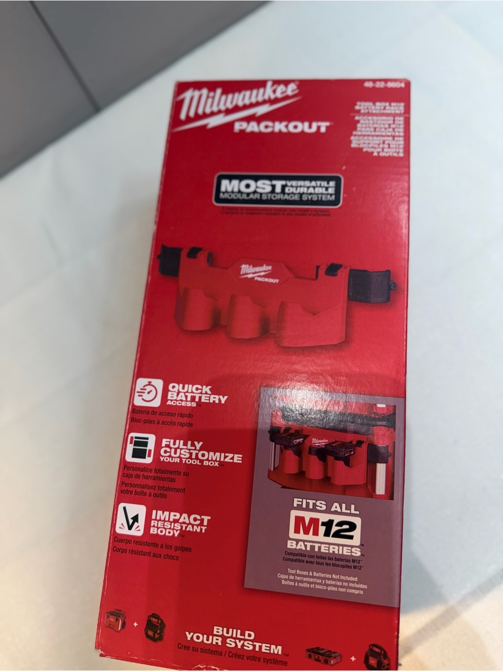 Milwaukee PACKOUT M12 Battery Holder - Red